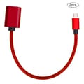 Miniatyrbillede 2 af 8: Type-C OTG Datakabel USB Adapter OTG Adapter Konverter Micro USB Kabler AUX Lydkabel Adapter til Android Rød
