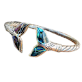 Pikkukuva 2 / 4: Abalone Shell ja Mermaid Tail Bangle Rannekoru
