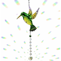 Pikkukuva 3 / 5: Crystal Suncatcher Green Hummingbird riippuva riipus, sateenkaariprisma-kattokruunu, kattokruunujen valmistaja Koristeellinen ikkuna Suncatcher kotipuutarhasisustus
