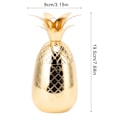 Miniatyrbillede 2 af 5: Ananas-formet 500 ml Cocktail Shaker i Rustfrit Stål med Poleret Finish til Hjemmebarer i Guld
