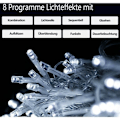Miniatyrbillede 3 af 5: 10m 100 LED String Lights Vandtæt Julelys Gardinlys, Cool White - Cool White