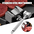 Miniatyrbillede 1 af 10: Kødtenderizer Hammerværktøj/pund til mørning af oksekød oksekød fjerkræ Dobbeltsidet værktøj i rustfrit stål Køkkenudstyr Loose meat hammer