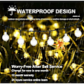 Miniatyrbild 2 av 5: 50 LED Solar String Lights utomhus och inomhus IP65 vattentäta 8 lägen, USB String Lights Pretty Decoration (vit)，för i