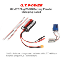 Miniatyrbilde 4 av 5: GTPOWER 8X JST Plugg 2S/3S Lipo Batteri Parallelt Ladebrett for Balanselader Modell: Svart