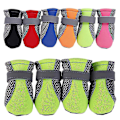 Miniatyrbild 3 av 4: 4 st Pet Dog Shoes Halkfri sula e Mesh Straps Boots XL Red