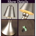 Miniatyrbillede 5 af 5: nr. 6 champagne guld touch switch + oplader led lade bar bordlampe natlys touch stemningslys