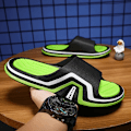 Miniatyrbillede 2 af 7: Britisk sommersport Fritid Business Mænd envejs hjemmesko Indendørs badeværelse Udendørs sandaler Strandsko Par hjemmesko B4001 white 40-41