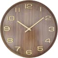 Väggklocka - Klocka - Premium Väggklocka i Trä - Modern Klassisk Design - Vardagsrumsklocka - Mörk Träfinish - 30 cm - 1 Styck