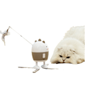 Miniatyrbild 1 av 5: Laser kattleksak, USB fjäder laserteaser, infraröda elektriska kattprodukter för husdjur (mörkgrå),
