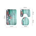 Miniatyrbilde 3 av 5: Tredelt gulvmatte for baderom, toalettlokk, gulvmatte, sklisikre mattesett, C,