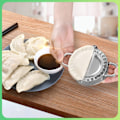 Miniatyrbillede 2 af 5: Rustfrit stål Pot Sticker Form Goya Pastry Wonton Calzone Turvers Køkkentilbehør