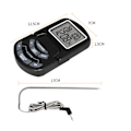 Miniatyrbilde 3 av 5: Rustfritt stål sonde digitalt matlaging termometer Alarm Timing Grill kjøtt termometer