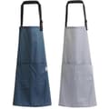 2-pack förkläden, justerbart PVC-förkläde, vattentätt för matlagning i köket, kompatibelt med kvinnor och män, kockförkläde med gray  blue