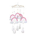 Miniatyrbilde 1 av 3: Baby Crib Mobiles regnbueteppet med håndlagde vevde dusker style 1