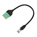 Miniatyrbillede 3 af 8: RJ45 Han til 8-bens Fjederkontakt Terminalblok Adapterkabel