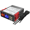 Miniatyrbillede 1 af 5: (24V) STC-3008 Digital Display Dual Control Smart Elektronisk Termostat