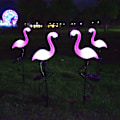 Miniatyrbillede 3 af 5: Solar LED udendørslampe Plænelys Flamingoer Havebelysning Vandtæt jordspot Flamingo hvidt lys, kræver ingen udv.