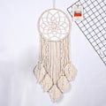 Miniatyrbillede 2 af 5: Dreamcatchers Håndvævede drømmefangere til vægdekoration med blade Stort drømmefang til babyværelse soveværelse bryllupBeige, model:Beige