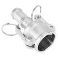 Miniatyrbillede 6 af 8: Rustfrit stål type C Camlock adapterkobling - DN20 G3/4, hunende x hanstuds