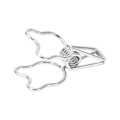Miniatyrbillede 5 af 8: 100 stk. hule hul bjørn lang hale metal binder clips til dokumenter billetter certifikater - sølv