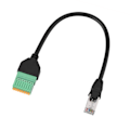 Miniatyrbild 8 av 8: RJ45 Han till 8-stifts fjäderkontakt Terminalblock Adapterkabel