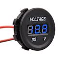Miniatyrbillede 1 af 5: Universal Vandtæt LED Voltmeter Digital Display Voltmeter til Lastbil Auto Motorcykel DC 12V-24V (Blå)