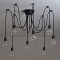 Miniatyrbilde 3 av 5: (unntatt pærer 8 hoder linje 2 meter) liten edderkopplysekrone flerhodelampe stue skrivebordslampe, for stue,