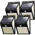 Miniatyrbilde 1 av 5: 4stk 140 Led Solar Vanntett Utendørs Vegglampe Pir Bevegelsessensor Hageterrasse