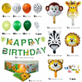 Pikkukuva 2 / 5: Viidakon syntymäpäiväkoristeet Boy Safari -syntymäpäiväkoristeet Happy Birthday -banneri