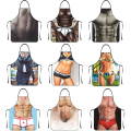 Miniatyrbillede 2 af 8: Muscle Man Sexy Woman Sjove køkkenforklæder til kvinde boligindretning C