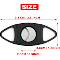 Miniatyrbillede 5 af 5: Pocket cigar cutter fra dobbelt plade af sort rustfrit stål (par)