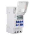 Miniatyrbillede 1 af 5: Programmerbar digital timer, digital timer, LCD display, ugentlig digital timer med programmering, DIN Rail Programmab
