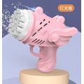 Miniatyrbillede 2 af 3: Manuelt blæsende boblelegetøj til børn med 23 hullers engleboblemaskine (pink light version en taske)