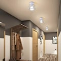 Miniatyrbillede 4 af 5: Metal Firkantet bur Loftslampe til Stue Soveværelse Cafe Bar Hvid - Hvid