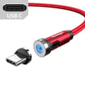 Miniatyrbilde 4 av 5: Roterende magnetisk kabel hurtiglading magnetlader micro usb type c kabel