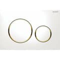 For Geberit Sigma20 dobbelspyleplate Reservedeler: hvit, gull (115.882.KK.1)