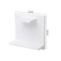 Miniatyrbilde 1 av 5: 3 stk Pegboard Vegghylle, Plast Veggorganisering, for Hjem, Kjøkken, Bad, Kontor, (Hvit)GroupM