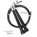 Miniatyrbillede 2 af 5: Sjippetov - Speed ​​​​Rope, justerbar til boksning, rejser black