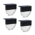 Miniatyrbillede 1 af 5: SL-616 farverigt varmt lys dual mode solcelledrevet trappelys (4 stk hvid boks),