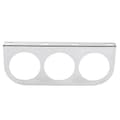 Trippel Mätarhållare Panelmontering 52mm 2 Tum 3 Håls Bilinstrumentbräda Mätarfäste Silver