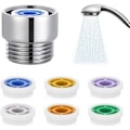 Miniatyrbild 1 av 5: Flödesregulatorer för duschhuvud, set, adapter för fast duschhuvud och handdusch för badrum, 6 olika flödeshastigheter