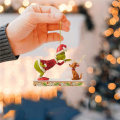 Miniatyrbillede 3 af 4: jul Grinch Ornamenter Xmas Tree Hanged Figur Hänge Dekor C