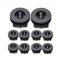 Miniatyrbillede 2 af 5: 10 stk. Bilmåtte Tæppefastgørelsesmåtte Anti-slip Twist Plastic Clip Fastener Fiksering Sort dobbeltlags tilbagetrækningsklemmer Clamp Hol