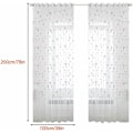 Miniatyrbilde 3 av 5: Rene voile vindusgardiner Soveromsgardinring Topp brodert Star And Moon Stue (2 Peneler, 39''Bx78''L), Rosa