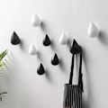 Pikkukuva 5 / 5: 7 set Creative Teardrop Coat Hook Hook Seinäkoristelu Moderni sisustus, valkoinen