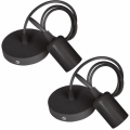 Pikkukuva 1 / 5: 2 riippuvalaisimen set E27 Edison Socket Retro kattovalaisin, 1 pää tee-se-itse kattovalaisimen pidike lampun pidikesarja