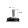 Miniatyrbilde 5 av 5: M8x25mm 4stk lastbærende 240kg vogn svingbare hjul PU møbelpulver erstatning (uten bremsehjul)