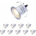 Pikkukuva 1 / 5: 12V/IP67 vedenpitävä LED-lattiavalaisin, upotettu lattiavalaisin, lämmin valkoinen, 3200K, 10kpl