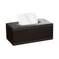 Miniatyrbild 1 av 3: Mellansvart näsduk Läder Tissue Box,