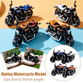 Pikkukuva 5 / 11: 1:14 Harley Motorcykel Legering Modell Bil För Barn Leksaker För Pojkar Till white